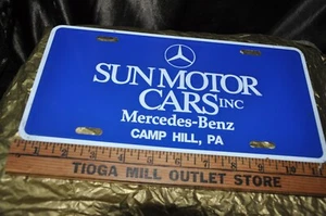 Mercedes-Benz Car Dealer Tag Sun Motor Cars Camp Hill PA License Plate Logo - Picture 1 of 4