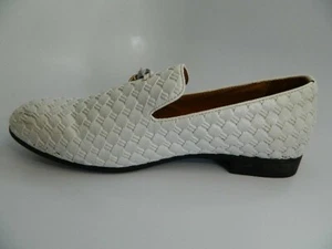 Zapatos sin cordones Meijiana blancos para hombre talla 10 - Imagen 1 de 12