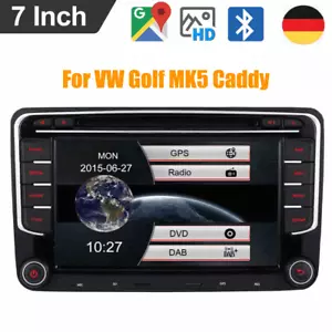 7"Autoradio DAB+ GPS BT 2 DIN GPS NAVI Für VW Golf 5 6 Passat Touran Polo Tiguan - Bild 1 von 14