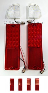 Kit 67-72 Chevy GMC Truck Fleetside LED Reverse Lamps & Sequential Tail Lights 