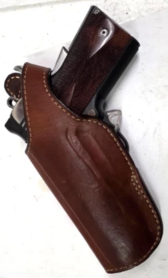 Bianchi #19L Colt 1911 3"-4.5" LH Brown Holster Suede Lined forward tilt NOS New - Image 1 of 4
