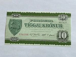 Billet Iles Féroé 10 Kronur 1978(10-12/1) - Imagen 1 de 2