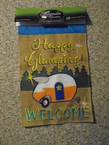 Happy Glamping garden flag - Picture 1 of 1