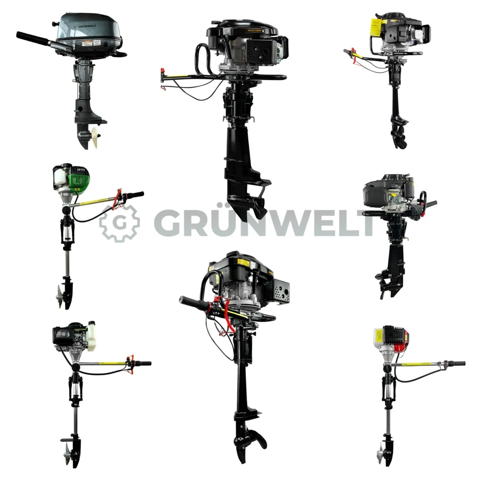 Außenbordmotoren Grünwelt 1.5-9 PS 2,4-Takt Bootsmotoren Außenborder Angeln TOP - Bild 1 von 1