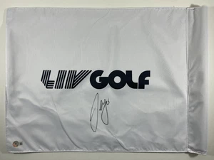 SERGIO GARCIA SIGNED AUTOGRAPHED LIV GOLF PIN FLAG BECKETT BAS COA BG28185 - Picture 1 of 2