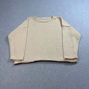 Mod Ref Sweater Woman S Cream Cropped Oversized Coastal Cottage Boho Heritage - Picture 1 of 8