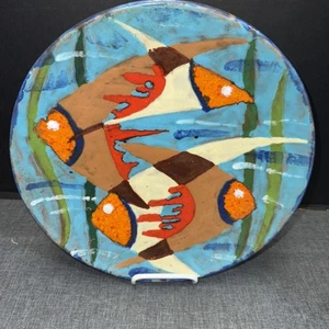 Amazing mid-century fish hanging plate 11” - Picture 1 of 4