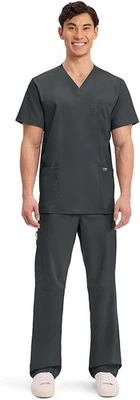 Cherokee Set  Workware   Men's Scrub Top & M  (Short)  Cargo Zip Front Zip Pants - Image 1 of 4