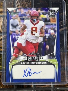 Borrador de hojas 2023 - Autógrafos Xavier Hutchinson #BA-XH1 azul (AU, RC) - Imagen 1 de 2