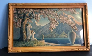 Vtg. Henry G. Reynard. Loves Echo Framed Print 18 X 20 Carved Frame 20 X 12” - Picture 1 of 9