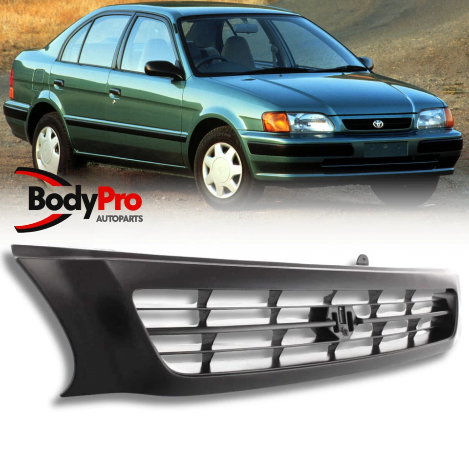 Para Toyota Tercel 1995-1997 sedán nuevo parachoques delantero parrilla superior negra Foto 1 de 4