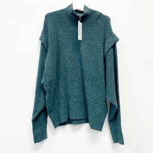 Prologue XXL Dark Teal Knit Long Sleeve Sweater High Neck Womens - Picture 1 of 4