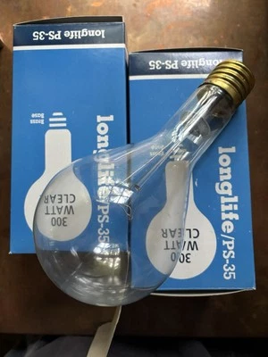 Longlife Lightbulb PS-35 300 Watt Clear HUGE! - Image 1 of 3