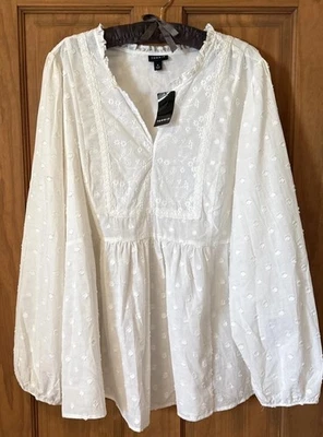 CAMISA BLUSA TOP TÓRRIDA MANGA LARGA ALGODÓN 4 4X 4XL 26 NUEVA Foto 1 de 4