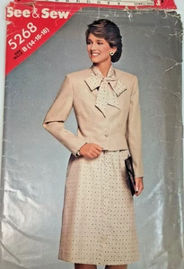 Abito Butterick 5268, giacca fantasia cucito nuovo taglia 14-18 busta danneggiata - Foto 1 di 5