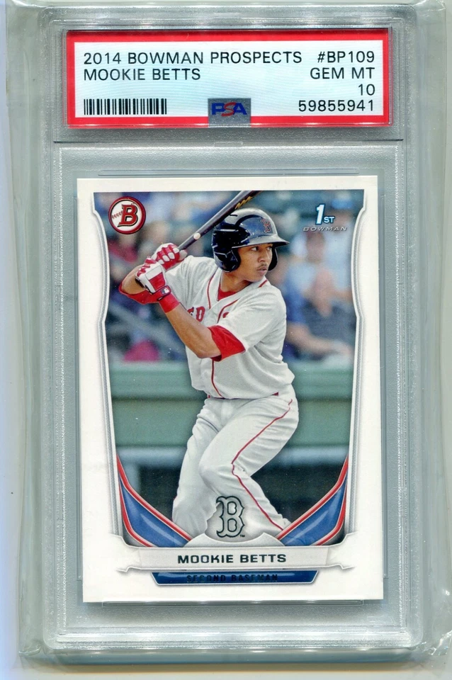 MOOKIE BETTS 2014 BOWMAN PROSPECTS 1ST BOWMAN PSA 10 Foto 1 de 1
