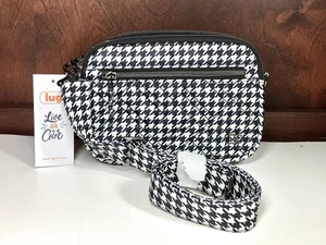 Lug Houndstooth Black & White Crossbody Belt Bag - Picture 1 of 4