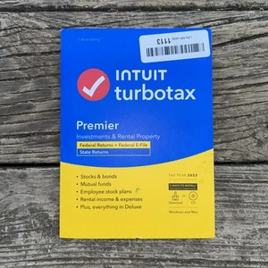 NEW TurboTax Premier 2023 Federal + E-file + State For PC/Mac CD or Download USA - Picture 1 of 5