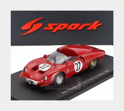 1:43 SPARK Alfa Romeo 33 Spider #37 Test 24H Le Mans 1967 S8799 - Immagine 1 di 2