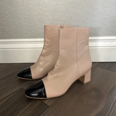 Stuart Weitzman Milla 60 beige Leather cap toe Bootie Size- 8.5 - Image 1 of 4