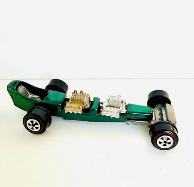 Redline Johnny Lightning Topper 1969 doble motor "Custom Dragster" verde Foto 1 de 4