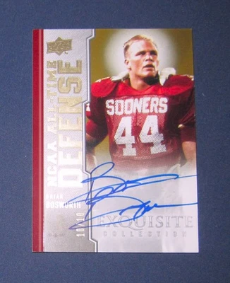 2010 Brian Bosworth Exquisite Auto Boz NCAA All-Time Defense Autograph #10/10 - Image 1 of 3