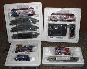 Hawthorne Village Spirit of America Lokomotive elektrischer Zug 7-teiliges Set - Bild 1 von 13