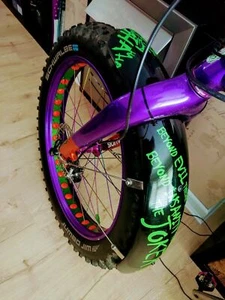 mudguards FAT BIKE set 20'' EXTRA WIDE fenders for snow beach custom SOLID RED - Picture 1 of 12