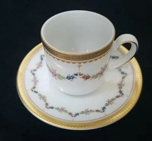 Vintage TIRSCHENREUTH Bavaria Demitasse Feinporzellan Porzellan Tasse & Untertasse ROSEN - Bild 1 von 8
