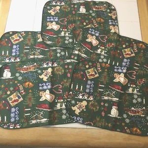 Set of 5 Christmas Placemats 17.5 x 13" Cute Holiday Designs - Picture 1 of 5