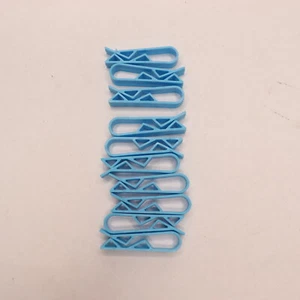 (10-Pk) Waste Bin Trash Bag Clip Anti-Slip Clamp Blue Plastic 5.7 x 1.5 x 1cm - Picture 1 of 4