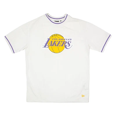 NUEVA ERA Los Angeles Lakers Hombre Camiseta Blanca EE. UU. Cuello Redondo M Foto 1 de 4
