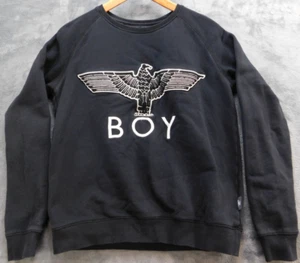 Boy London Sweatshirt Men's Small Black Big Logo - Picture 1 of 12