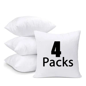 Pack Of 4 Extra Filled Inner Cushions Pad Inserts Fillers Scatters All Sizes - Picture 1 of 80