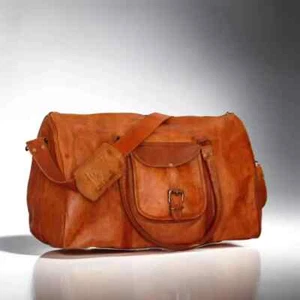 Gym Weekend Overnight Vintage Duffle Large Herren Damen Gepäck Tasche Leder - Bild 1 von 8
