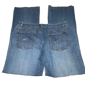 Michael Kors Damen Distressed Stretch Bootcut Flare Glitzer Y2K Denim Jeans Gr. 12 - Bild 1 von 16