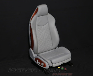 Audi TT 8S LEDER Sitz VR Beifahrer Elektrisch Innenausstattung Grau Orange