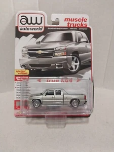 Auto World 2006 CHEVY SILVERADO SS Silver Metallic Truck Diecast 1/64 Version A - Picture 1 of 5