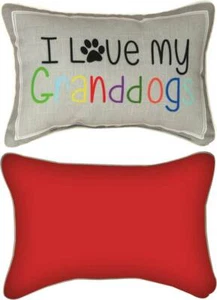 I Love My Grand Dogs Artistic Throw Pillow 18X18" - Picture 1 of 1