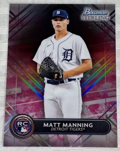 2022 Bowman Sterling Matt Manning Rookie Magenta Refractor /75 Tigers