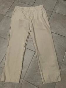 Polo Ralph Lauren Pants Men's 36x32 Meas: 36x30 Trousers Vintage 90s Linen Silk - Picture 1 of 7
