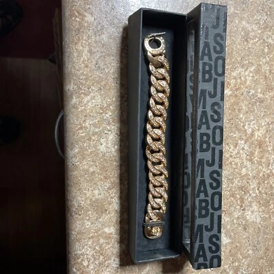 Novo $100+ Varejo Marc Jacobs Bracelete Elos de Strass Pesado Ousado. Iob.  - Imagem 1 de 4