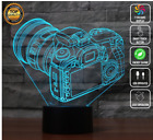 CANON DIGITAL CAMERA EOS 60 3D Acrylic LED 7 Colour Night Light Touch Table Lamp