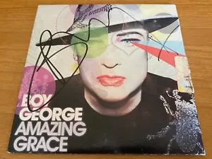 BOY GEORGE Amazing Grace RARE IT SIGNED/AUTOGRAPHED! CARDBOARD SLEEVE CD-SINGLE - Picture 1 of 3