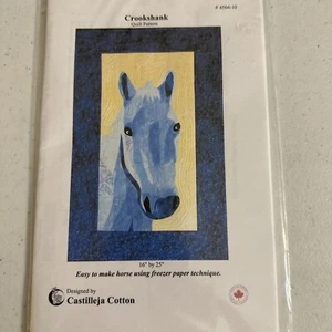 Aplique patrón de edredón caballo Crookshank 16""x25"" de algodón Castilleja 2010 - Imagen 1 de 4