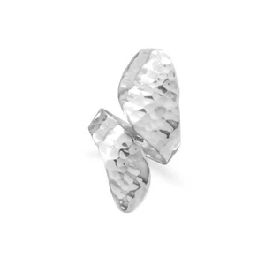 Löffelring gehämmert Textur Sterlingsilber polierte Oberfläche - Bild 1 von 1