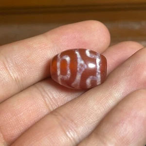 Genuine Ancient Sasanian Etched Carnelian Dzi Bead amulet in good Condition - Picture 1 of 7