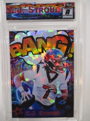 2023 Texans  Bang! SP /200 Ice Refractor C.J. Stroud Hoston NFL Football zx2 rc - Image 1 of 2