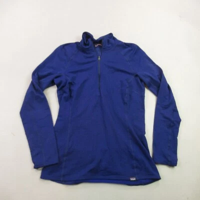 Patagonia Sweater Womens Small Long Sleeve Pullover 1/4 Zip Lightweight Blue - Image 1 of 4