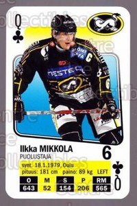 2011-12 Finnish SM LIIGA Playing Card #51 Iikka Mikkola